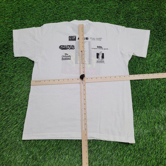 Vintage 1992 WKCF TV-Show 18 Shirt Womens XL 21x22 White USA - Picture 3 of 13
